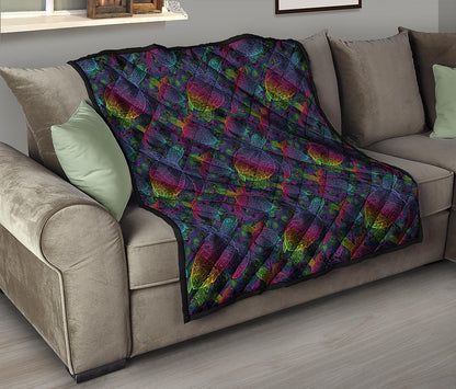 Colorful Sea Turtle Pattern Print Quilt