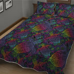 Colorful Sea Turtle Pattern Print Quilt Bed Set