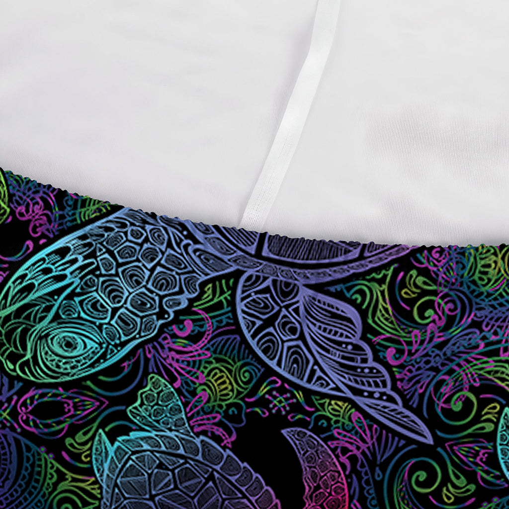 Colorful Sea Turtle Pattern Print Sofa Cover