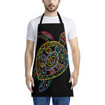 Colorful Sea Turtle Print Apron