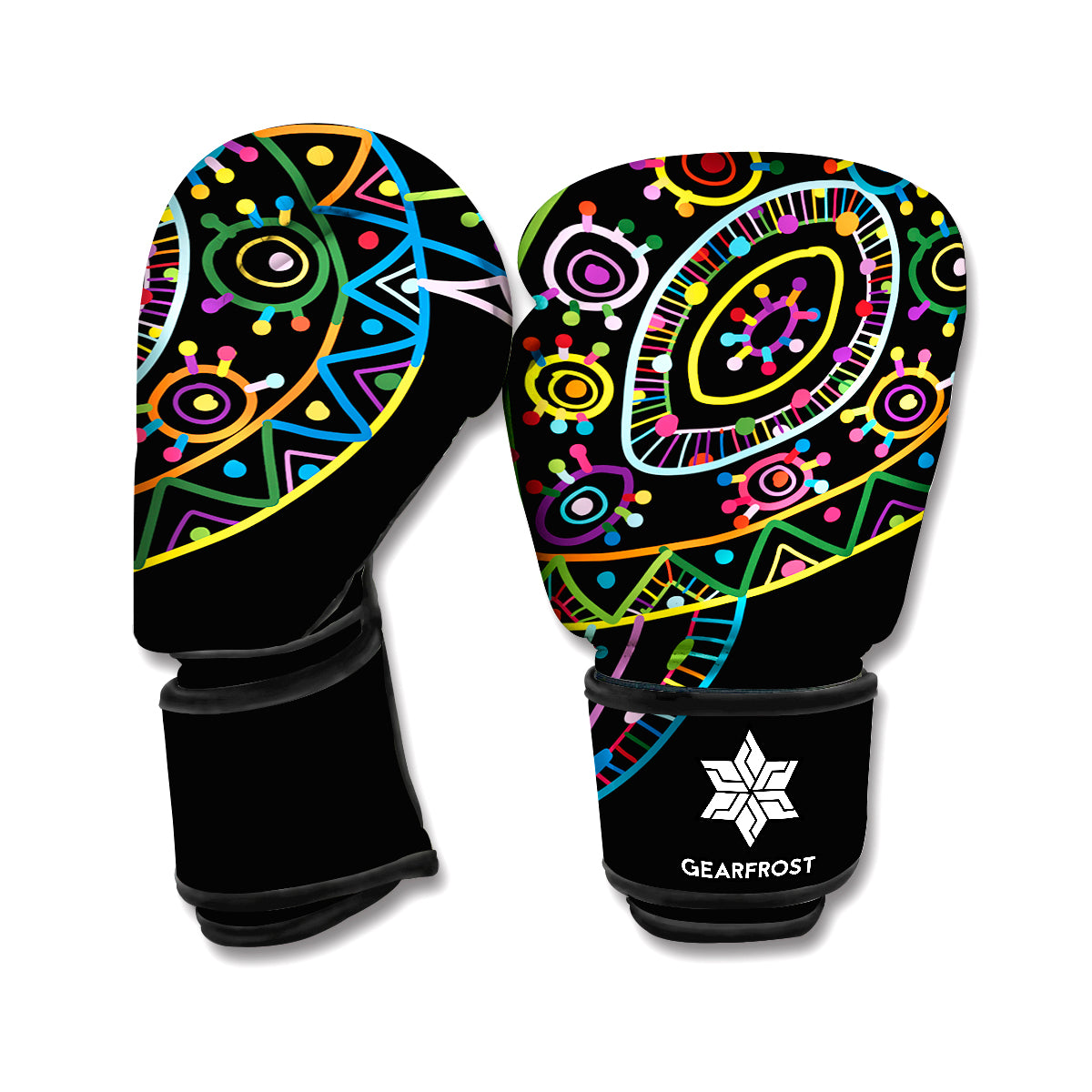 Colorful Sea Turtle Print Boxing Gloves