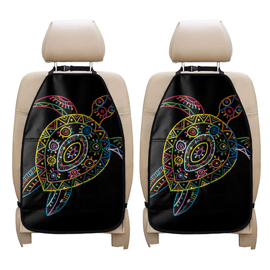 Colorful Sea Turtle Print Car Seat Organizers