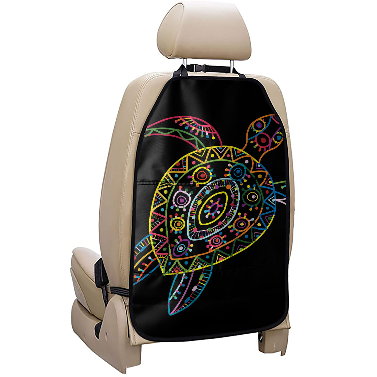 Colorful Sea Turtle Print Car Seat Organizers