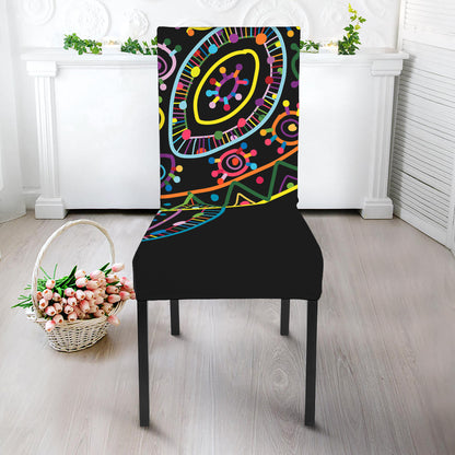 Colorful Sea Turtle Print Dining Chair Slipcover