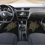 Colorful Sea Turtle Print Front and Back Car Floor Mats