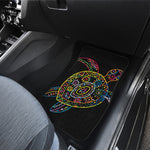 Colorful Sea Turtle Print Front and Back Car Floor Mats