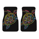 Colorful Sea Turtle Print Front Car Floor Mats