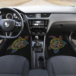 Colorful Sea Turtle Print Front Car Floor Mats
