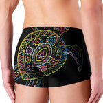 Colorful Sea Turtle Print Men's Boxer Briefs