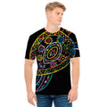 Colorful Sea Turtle Print Men's T-Shirt