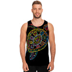 Colorful Sea Turtle Print Men's Tank Top