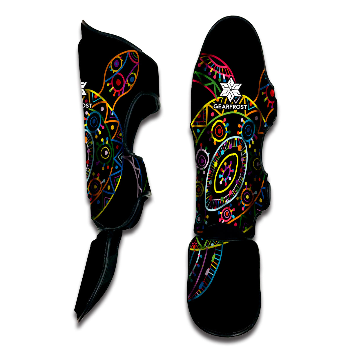 Colorful Sea Turtle Print Muay Thai Shin Guard