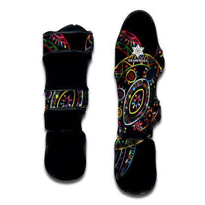 Colorful Sea Turtle Print Muay Thai Shin Guard