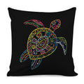 Colorful Sea Turtle Print Pillow Cover