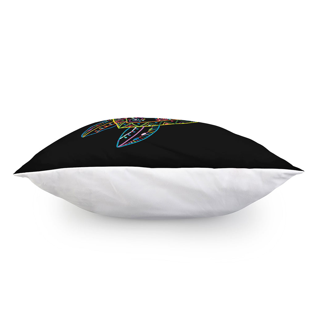 Colorful Sea Turtle Print Pillow Cover