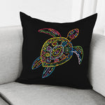 Colorful Sea Turtle Print Pillow Cover