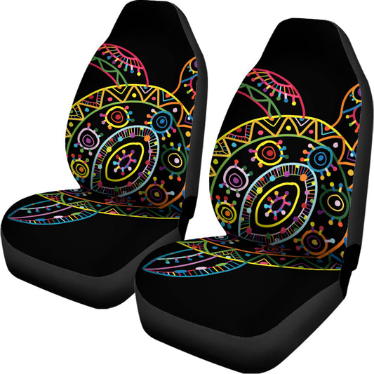 Colorful Sea Turtle Print Universal Fit Car Seat Covers
