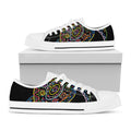 Colorful Sea Turtle Print White Low Top Sneakers