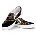 Colorful Sea Turtle Print White Slip On Sneakers