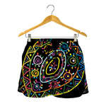 Colorful Sea Turtle Print Women's Shorts