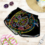 Colorful Sea Turtle Print Women's Shorts