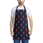 Colorful Seahorse Pattern Print Apron