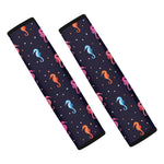 Colorful Seahorse Pattern Print Car Seat Belt Covers