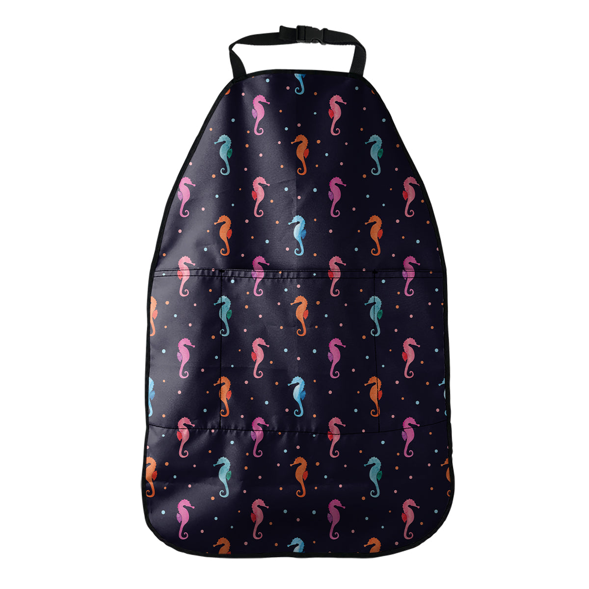 Colorful Seahorse Pattern Print Car Seat Organizers