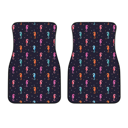 Colorful Seahorse Pattern Print Front Car Floor Mats