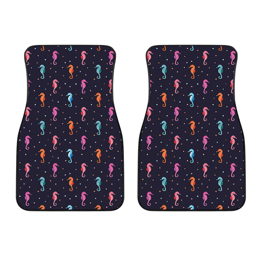Colorful Seahorse Pattern Print Front Car Floor Mats