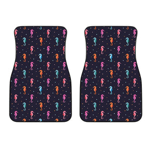 Colorful Seahorse Pattern Print Front Car Floor Mats