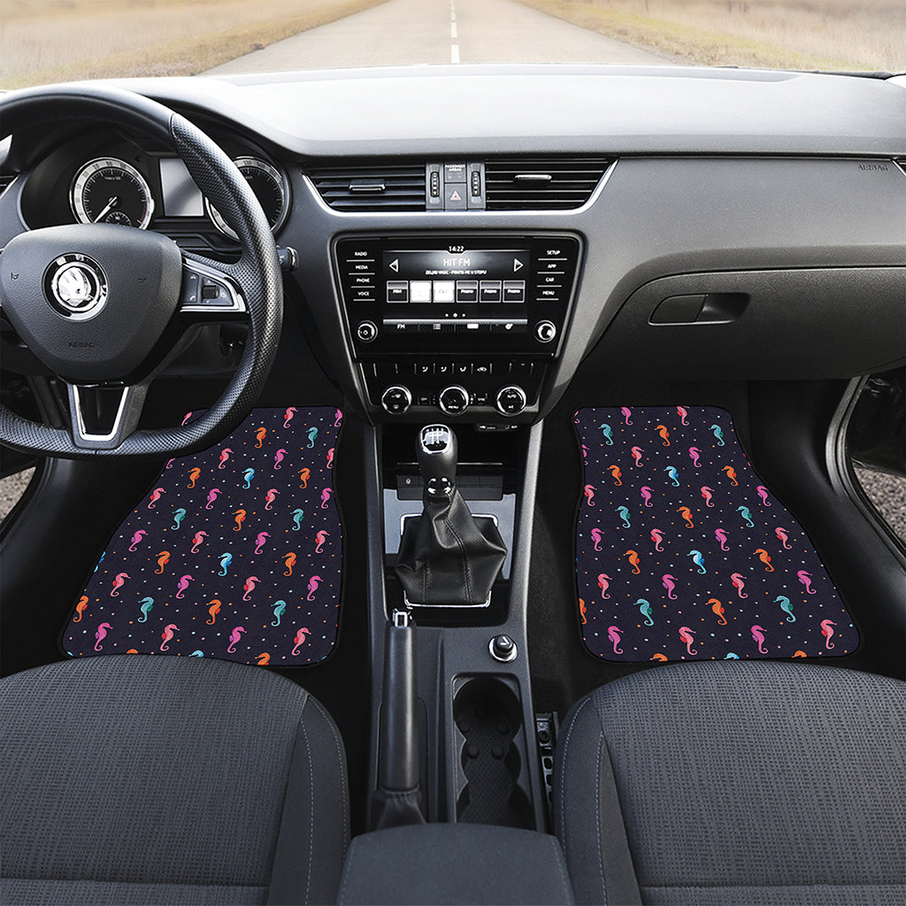 Colorful Seahorse Pattern Print Front Car Floor Mats