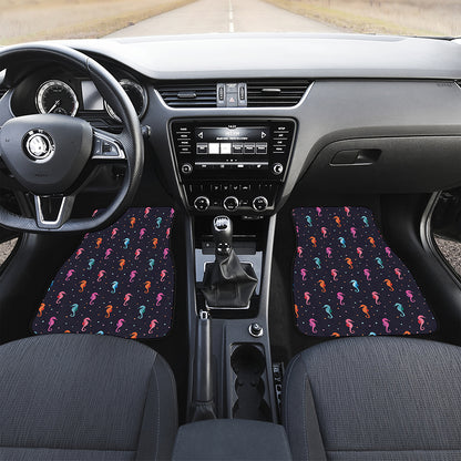 Colorful Seahorse Pattern Print Front Car Floor Mats