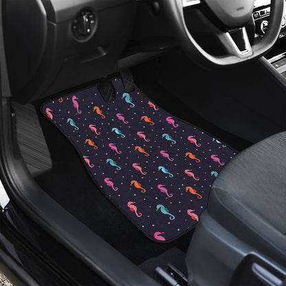 Colorful Seahorse Pattern Print Front Car Floor Mats