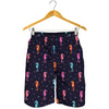 Colorful Seahorse Pattern Print Men's Shorts