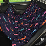 Colorful Seahorse Pattern Print Pet Car Back Seat Cover