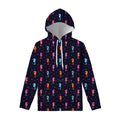 Colorful Seahorse Pattern Print Pullover Hoodie