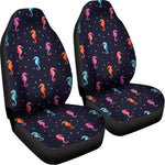 Colorful Seahorse Pattern Print Universal Fit Car Seat Covers