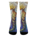 Colorful Seahorse Print Crew Socks