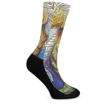 Colorful Seahorse Print Crew Socks