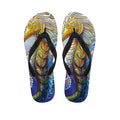 Colorful Seahorse Print Flip Flops