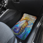 Colorful Seahorse Print Front and Back Car Floor Mats