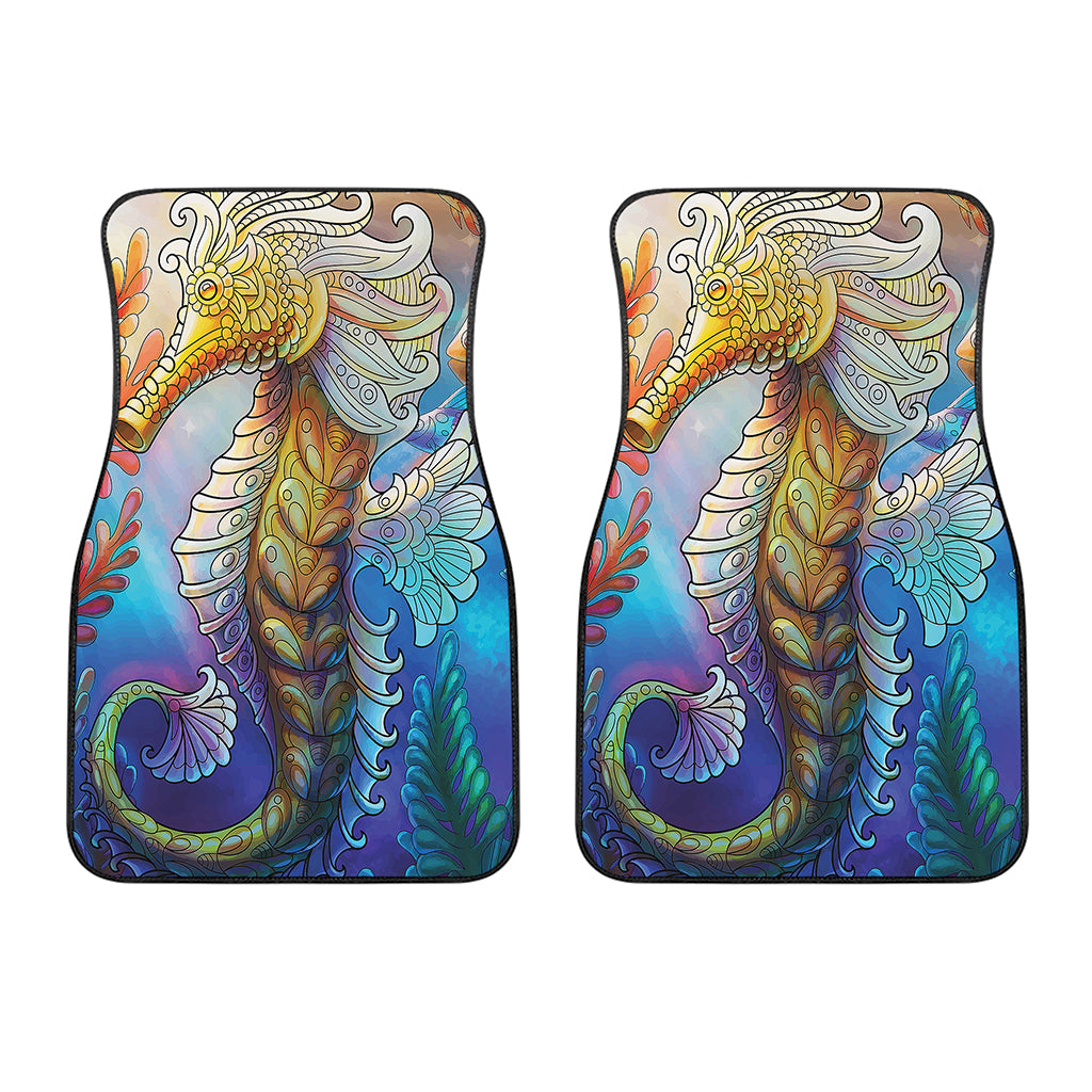 Colorful Seahorse Print Front Car Floor Mats