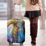 Colorful Seahorse Print Luggage Cover