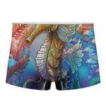 Colorful Seahorse Print Men's Boxer Briefs