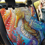 Colorful Seahorse Print Pet Car Back Seat Cover