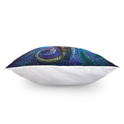 Colorful Seahorse Print Pillow Cover