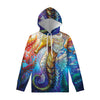 Colorful Seahorse Print Pullover Hoodie