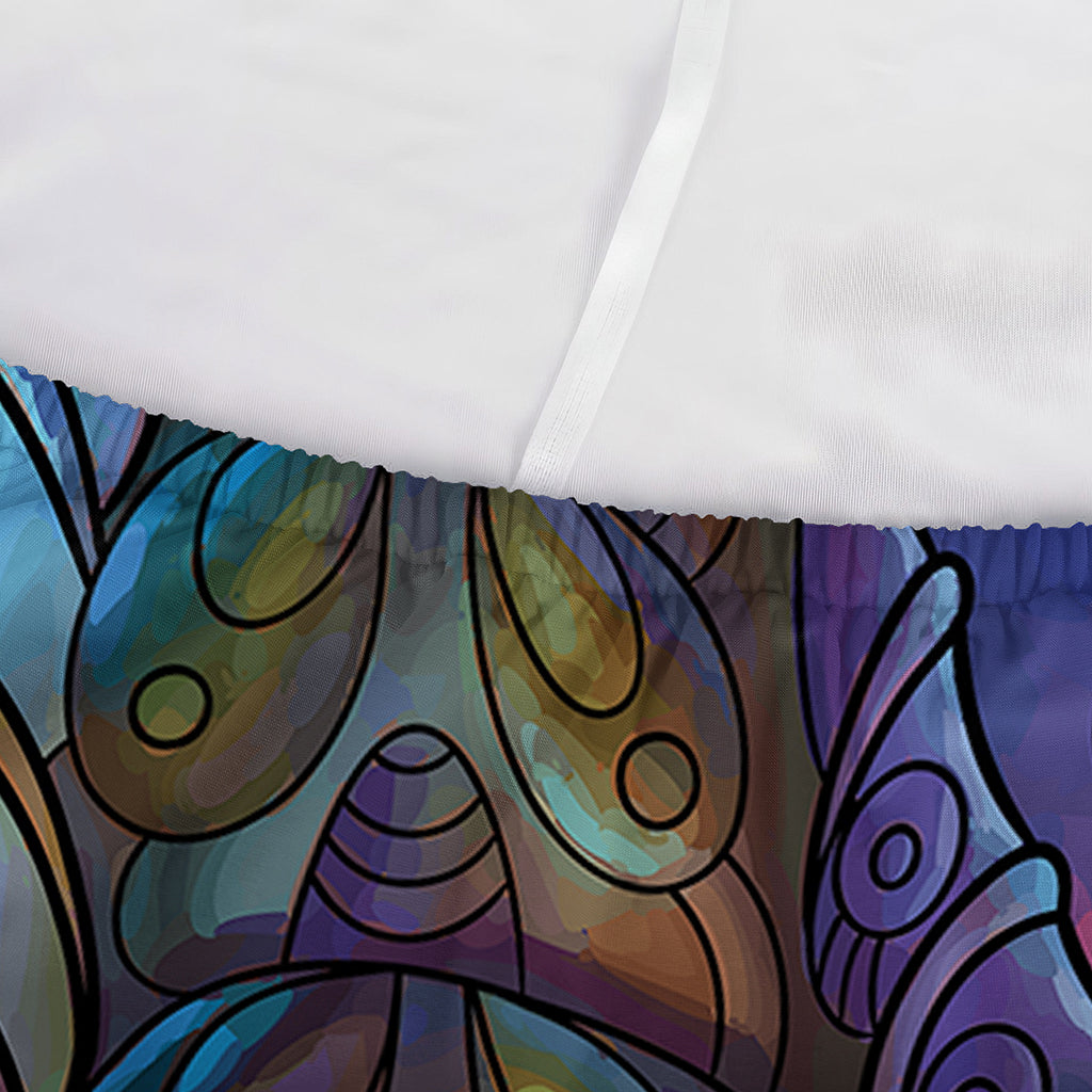 Colorful Seahorse Print Sofa Cover