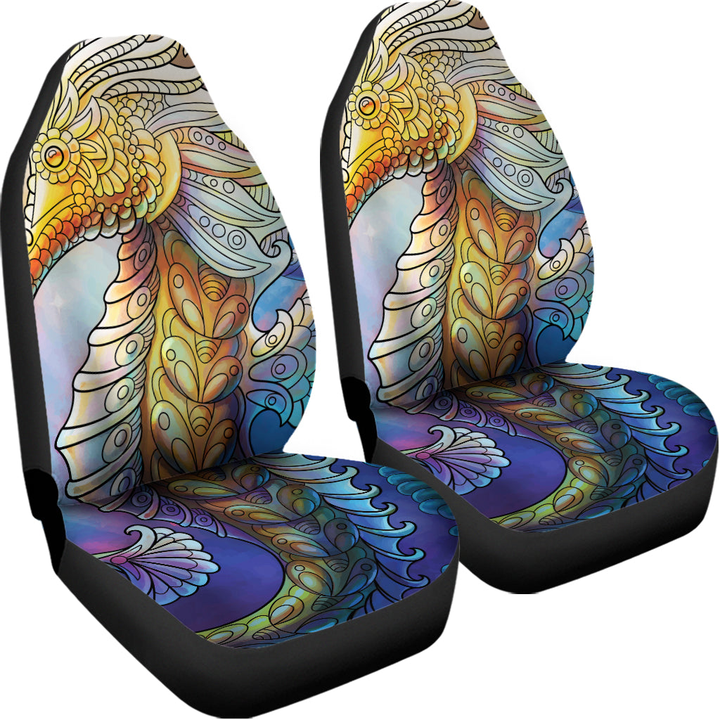 Colorful Seahorse Print Universal Fit Car Seat Covers